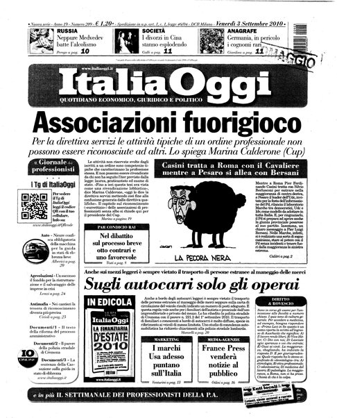 Italia oggi : quotidiano di economia finanza e politica